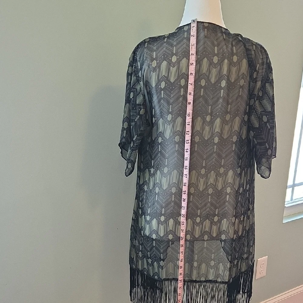 LuLaRoe Sheer Black Kimono